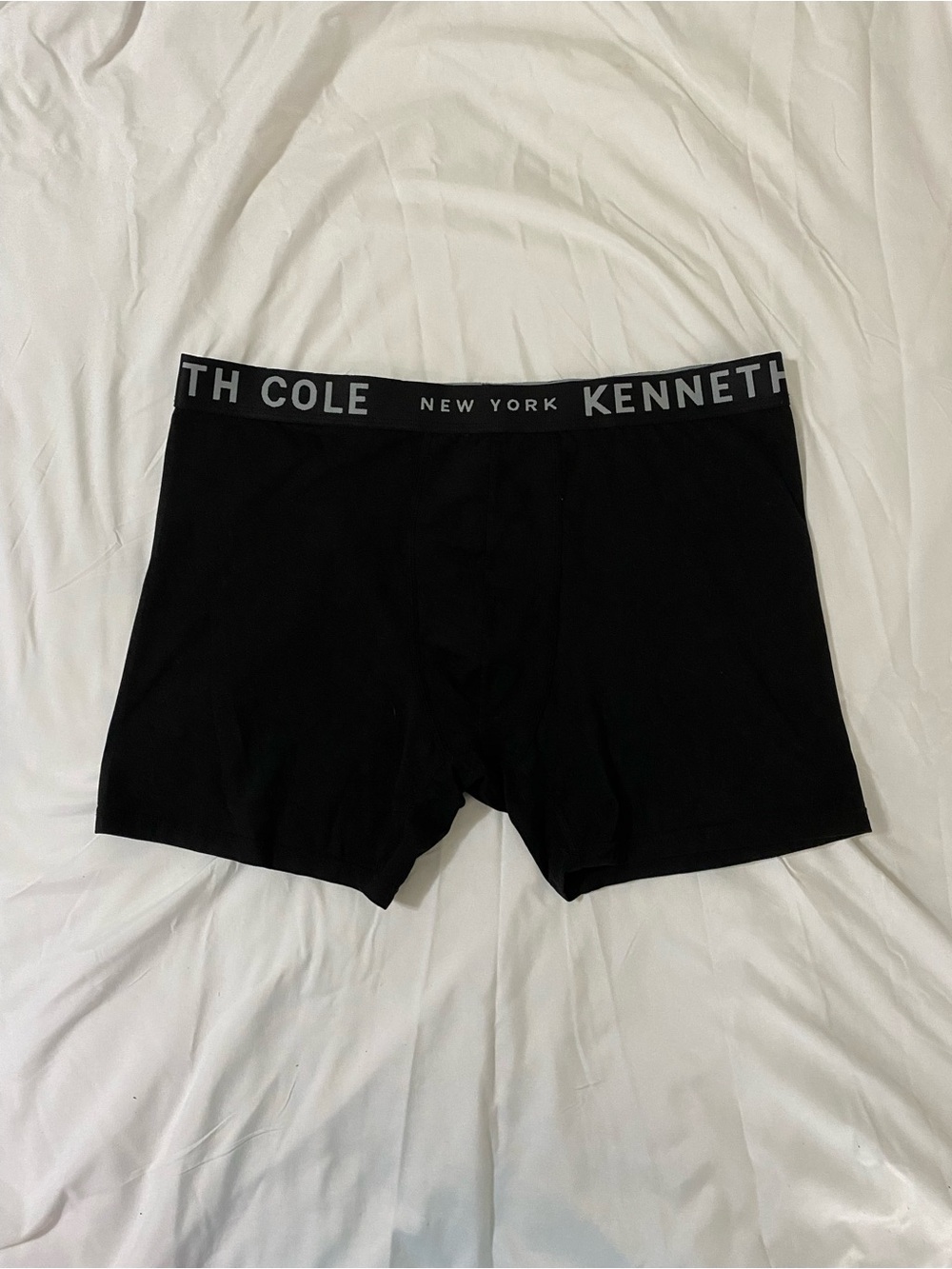 Kenneth Cole Black Boxer Briefs with Gray Branded Waistband